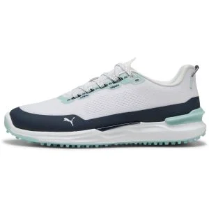 PUMA IGNITE ELEVATE X Spikeless Golf Shoes Puma White/Deep Navy/Modern Mint