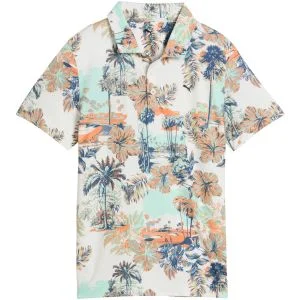 PUMA Junior Boys CLOUDSPUN Palm Golf Polo