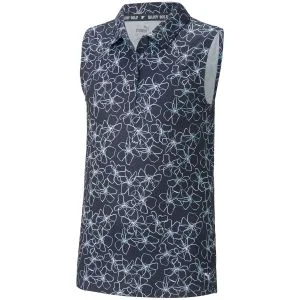 PUMA Junior Girls CLOUDSPUN Island Sleeveless Golf Polo 