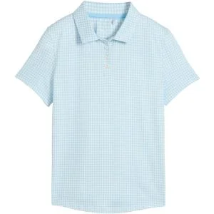 PUMA Junior Girls CLOUDSPUN Mono Check Golf Polo