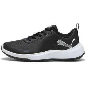 PUMA Junior Groove Sport Golf Shoes Puma Black/Puma White Lateral Side View