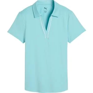 PUMA Womens CLOUDSPUN Piped Golf Polo - ON SALE
