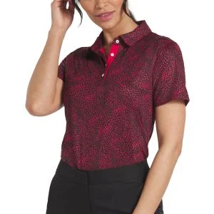 PUMA Womens CLOUDPSUN Microdot Golf Polo - ON SALE