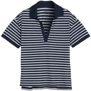 PUMA Womens Everyday Stripe Pique Golf Polo