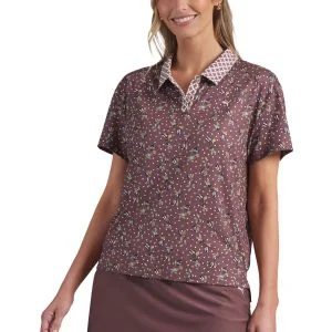 PUMA Women's Ezra Printed Golf Polo