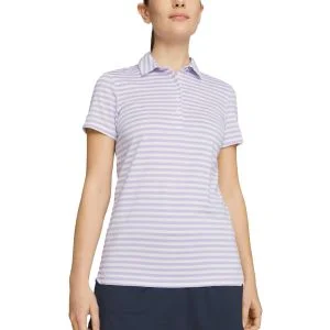 PUMA Womens MATTR Somer Stripe Golf Polo - ON SALE