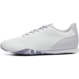 PUMA Women's Monolite 2 Spikeless Golf Shoes Puma White/Lilac Luster Lateral Side View