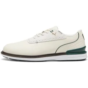 PUMA x AP AVANT 2.0 Spikeless Golf Shoes Puma White/Forest Green Lateral Side View