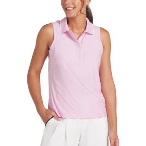 PUMA x AP Womens Jacquard Sleeveless Golf Polo