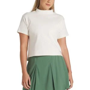 PUMA x Quiet Golf Club Womens Mock Neck Performance Golf T-Shirt
