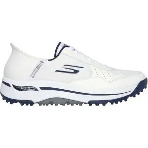 Skechers Slip-ins GO GOLF Arch Fit Line Up Golf Shoes White/Navy Lateral Side