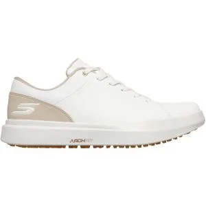 Skechers Relaxed Fit GO GOLF Drive 6 Golf Shoes White/Natural Lateral Side