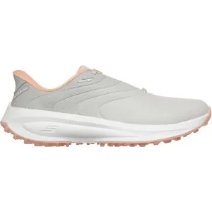 Skechers Women's Slip-ins Waterproof GO GOLF Flow SI Golf Shoes Light Gray/Pink Lateral Side