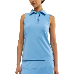 Smith & Quinn Women's Alice Ruffle Sleeveless Golf Polo