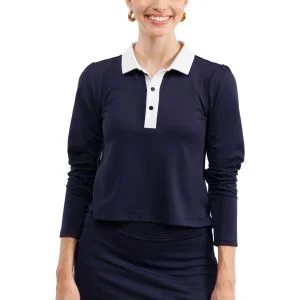 Smith & Quinn Womens The Benny Long Sleeve Golf Polo Top