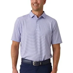 Straight Down Channel Stripe Golf Polo