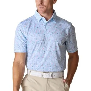 Straight Down Lucky Lager Golf Polo