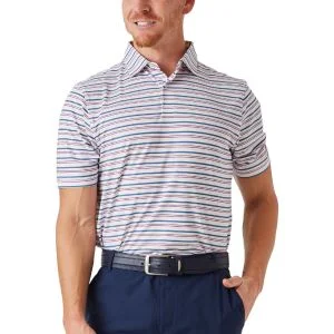 Straight Down Zuma Stripe Golf Polo