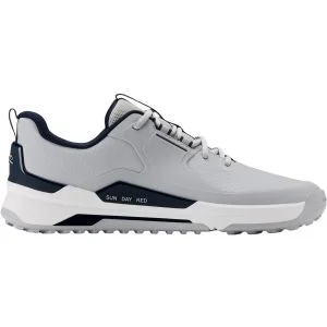 Sun Day Red Presidio Gray/Navy Spikeless Golf Shoes Lateral Side View