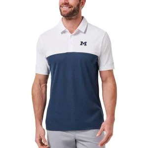 TravisMathew University of Michigan Drop Back Golf Polo