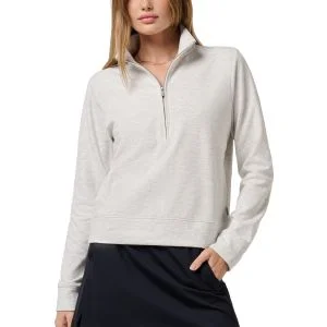 TravisMathew Womens Cloud Fleece Half Zip 2.0 Golf Pullover