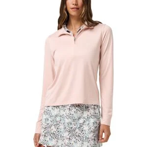 TravisMathew Womens Skyloft Light Zip Golf Pullover