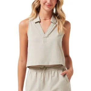 TravisMathew Womens Timeless Breezeblend Sleeveless Golf Polo