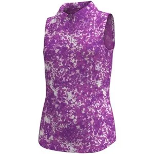 Under Armour Junior Girls Blade Print Sleeveless Golf Polo - ON SALE