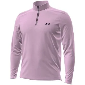 Under Armour UA Aura Heather Quarter Zip Golf Pullover Chest Logo