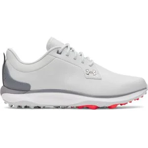 Under Armour UA Drive Glide Spikeless Golf Shoes Halo Grey Lateral Side View