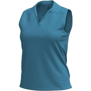 Under Armour Womens Aura Heather Sleeveless Golf Polo - ON SALE