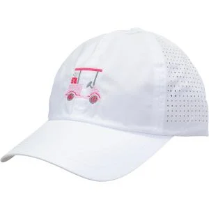 VIMHUE Women's Pink Golf Cart Sun Goddess Tuck In Strap UPF 50+ Golf Hat