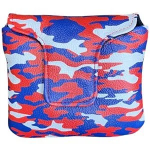 Winston Collection USA Red White and Blue Camo Leather Mallet Putter Headcover