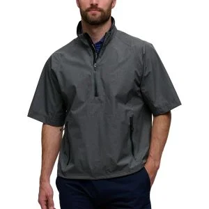 Zero Restriction Power Torque Quarter Zip Short Sleeve Golf Rain Pullover