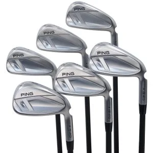 Used Ping i530 Irons 4 - 9 Right Handed Ping AWT 2.0 Matte Black