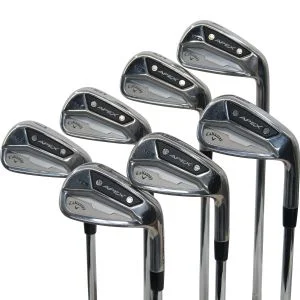 Used Callaway Apex 21 Black Irons 6 - PW Mitsubishi MMT 95g Stiff