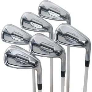 Used Callaway Women's Quantum Max Fast Irons 6 - PW, AW Right Handed Mitsubishi Eldio White/Silver 40 Ladies Flex (ZUSC1653)