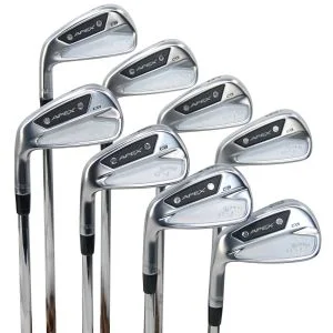 Used Callaway Apex CB 2024 Irons 3 - 10 Left Handed Dynamic Gold Tour Issue S400 Stiff Flex (ZUSC1791)