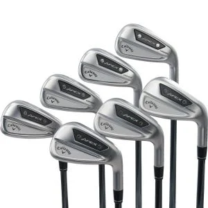 Used Callaway Apex Ai-300 Irons 5 - PW, AW Right Handed Recoil Dart HDC 70 Regular Flex (ZUSC551)