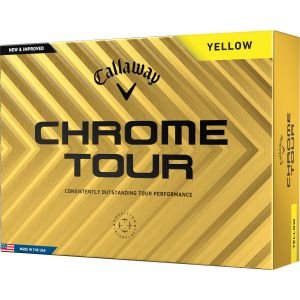Callaway Chrome Tour Yellow Golf Balls Packaing