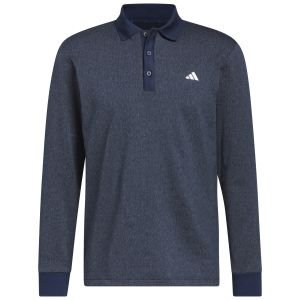 adidas Essentials Heathered Long Sleeve Golf Polo Shirt