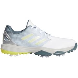adidas Junior Kids ZG21 Golf Shoes White/Acid Yellow/Blue Oxide