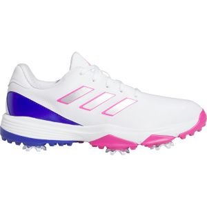 adidas Junior ZG23 Golf Shoes - Cloud White/Lucid Fuchsia/Lucid Blue