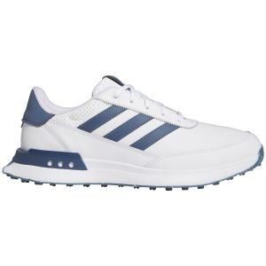 adidas S2G Spikeless Leather 24 Golf Shoes Cloud White/Collegiate Navy/Silver Metallic