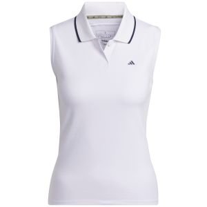 adidas Women's Go-To Pique Sleeveless Golf Polo Shirt 