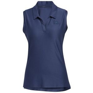 adidas Women's Go-To Primegreen Sleeveless Golf Polo Shirt 