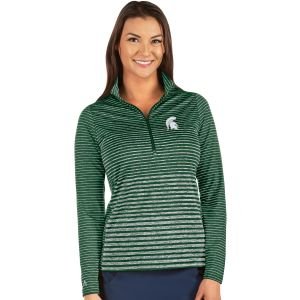 Antigua Womens Michigan State Spartans Pace Golf Pullover
