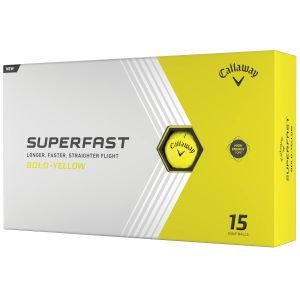 Callaway Superfast 15 Pack Yellow Golf Balls Packaging