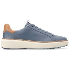 Cole Haan GrandPro Waterproof Topspin Golf Shoes Folkstone Gray/Natural Tan/Ivory