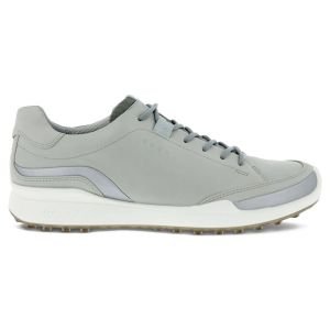 ECCO BIOM Hybrid Laced Golf Shoes - Concrete/Silver Metallic/Concrete